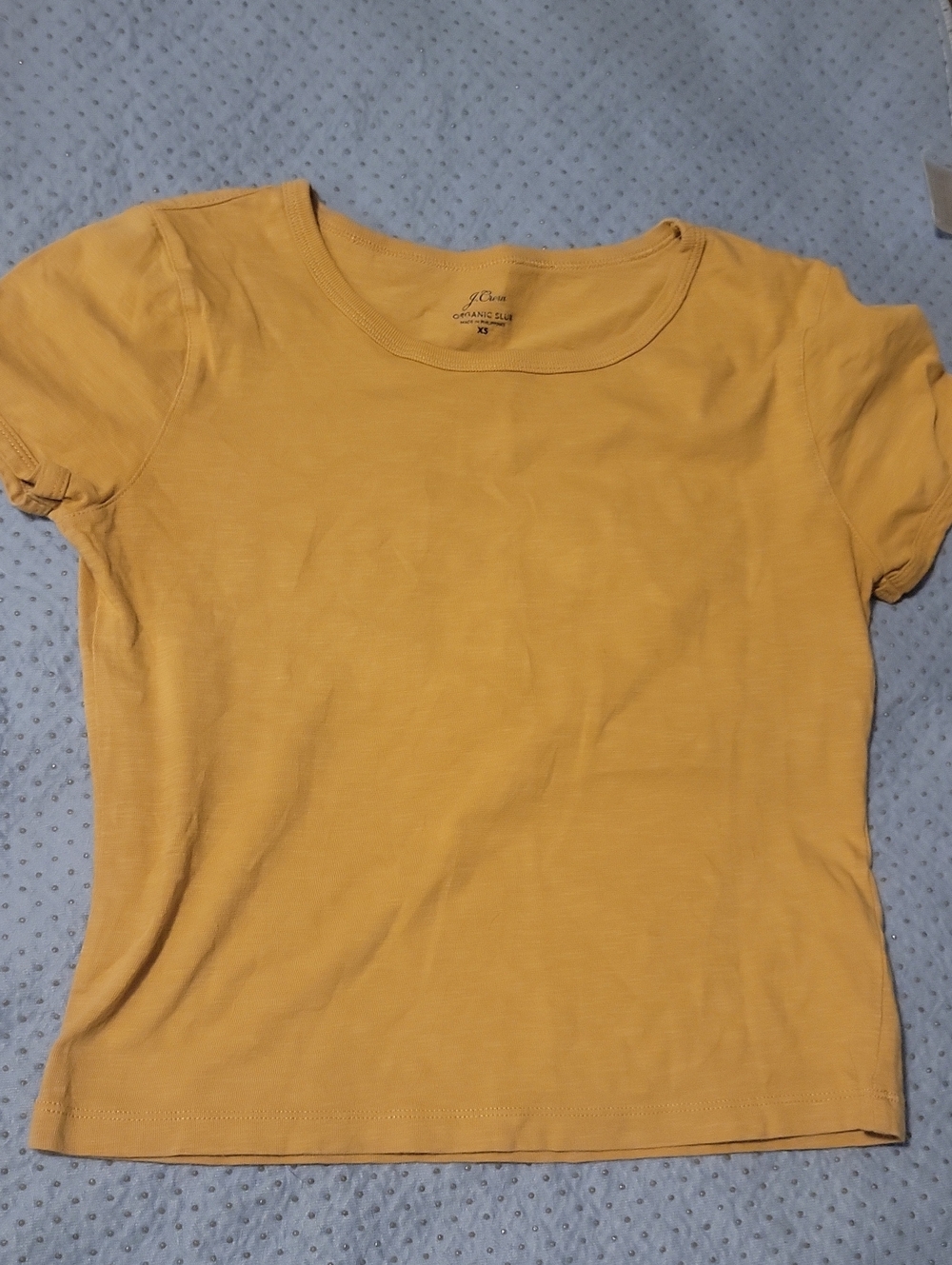 J. Crew Short Sleeve Crewneck Tee in Mustard